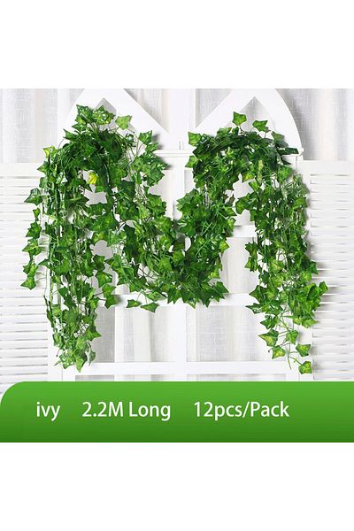 Choice 2.2m Long Tm359 12pcs/pack Artificial Liana Vine Wall Hanging Fake Plants Ivy String Leaves Decorati
