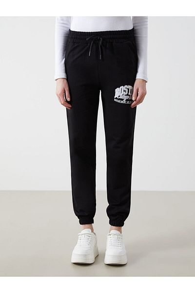 LC Waikiki Pantaloni de sport pentru femei, cu talie elastică, imprimați