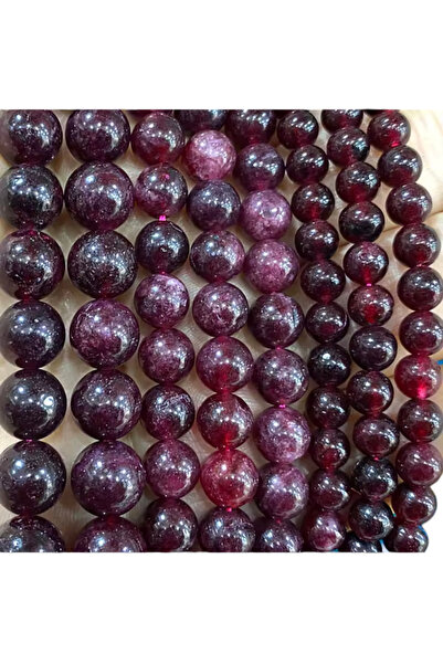 SESİKA HOBİ Orijinal Doğal Taş A Kalite Yakut Küre Kesim 8 Mm 1 Dizi Ortalama...