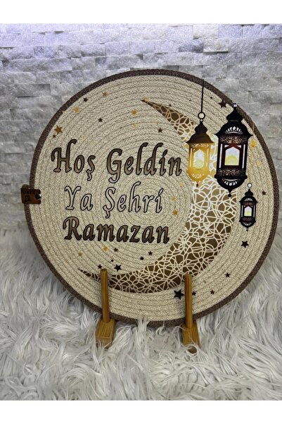 Sarda Design RAMAZAN TEMALI HOŞGELDİN YA ŞEHRİ RAMAZAN Baskılı  6 ADET 33CM *...