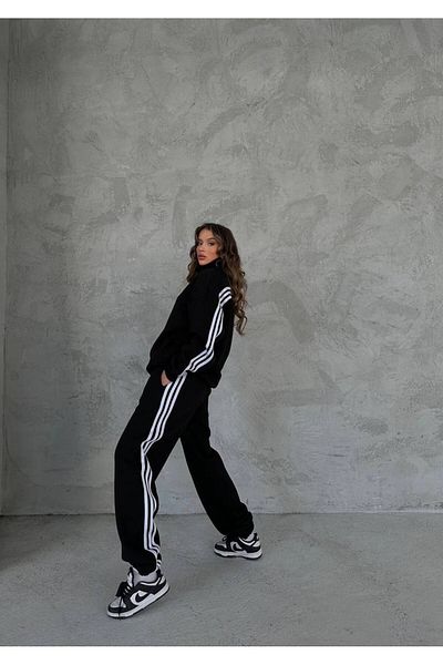 OTAKU Σετ αθλητικής φόρμας Oversize Stripe Λεπτομερής Ζακέτα