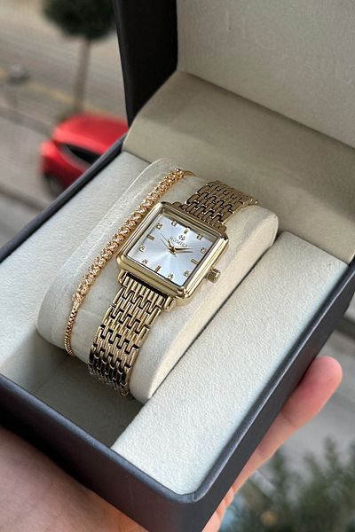 Homies Homi̇es Brand Steel Women's Wristwatch +Gift Bracelet