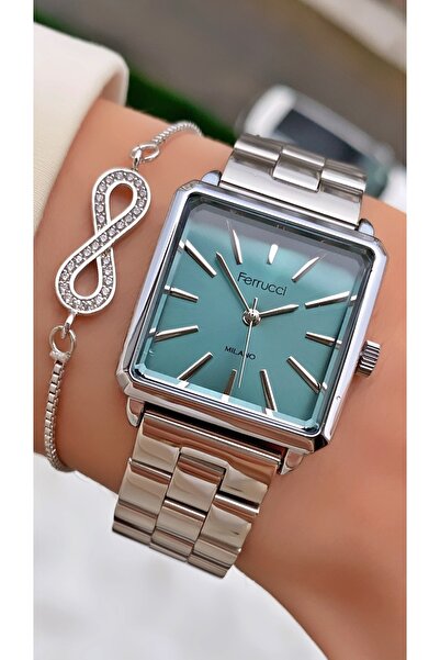 Ferrucci Ferruci Brand Silver Color Steel Cord Women's Wristwatch - Bracelet ...