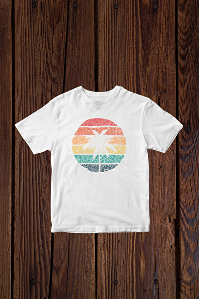 Wish BF Palm Sunset cu imprimeu supradimensionat tricou