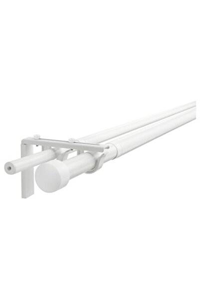 IKEA - RACKA/HUGAD, perde çubuğu seti, beyaz, 210-385 cm