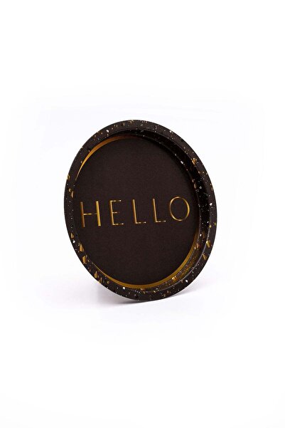 Hesaplı Kasa Hello Milano Patterned Round Metal Serving Tray 31.5 cm