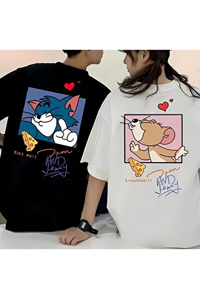 Violon Tom & Jerry Valentinovo Detaljna Oversize Majica