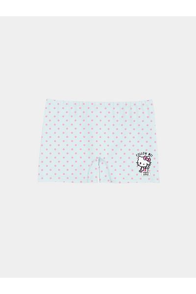 LC Waikiki Boxer pentru fete cu imprimeu Hello Kitty albastru LCW Kids, pachet de 3