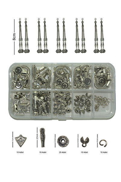 THAD Hediyelik Doğal Taş Epoksi Zincirli Tesbih Püskülü Ayyıldız Modeli | 10'...