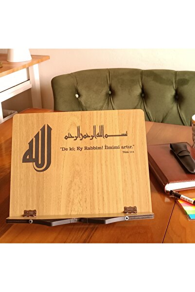 hü ma tasarım ve aksesuar Masaüstü Kitap Okuma Standı Kuran Rahlesi Tablet Standı Hafız İçin Hediye İsim Yazılabilir