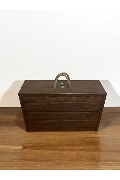 Onbaşı Bavul Ahşap Balkon Bahçe Kamp Karavan Masa