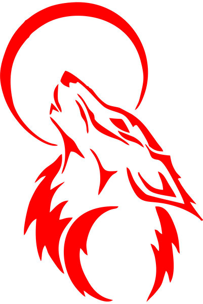 Birim Matbaa Howling Wolf Car Sticker (28X19Cm)