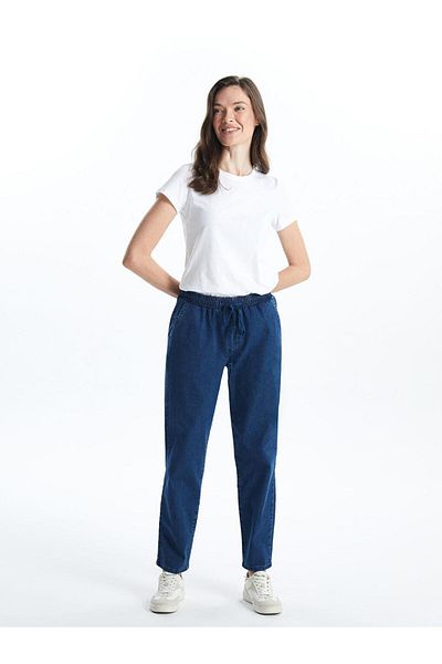 LC Waikiki LCW Grace Elastic Waist Straight Fit Women's Jean Trousers