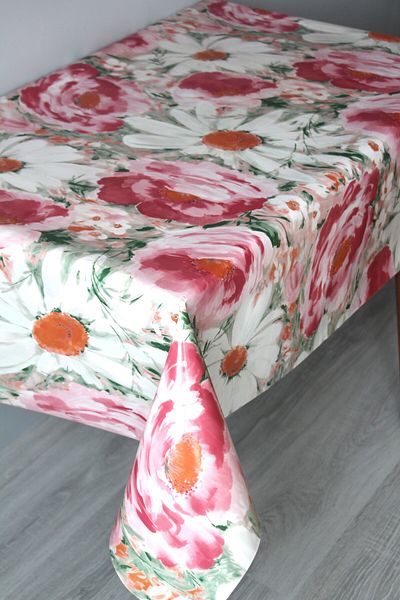 DDHOME Pastel Fiber Erasable Oilcloth Tablecloth - Daisy