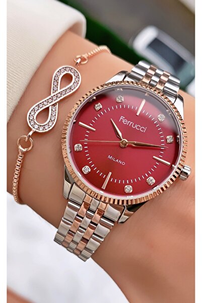 Ferrucci Ferruci Marka Rose Gümüş Renk Çelik Kordon 2 Yıl Garantili Kadın Kol...