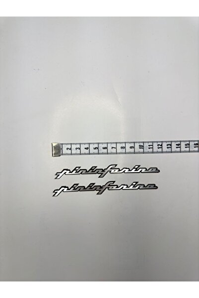 MOTTOMOR Pininfarina نقش مكتوب باللون الفضي مقاس 11.5 سم