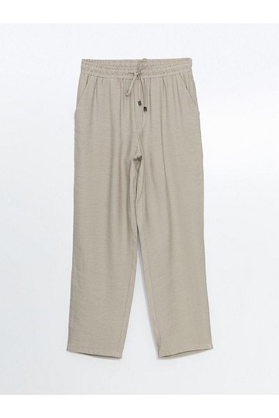 LC Waikiki Γυναικείο παντελόνι LCWAIKIKI Classic Elastic Waist Loose Fit