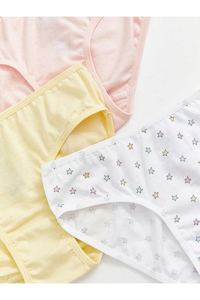 LC Waikiki Kids White Elastic Waist Girls' Panties 3-Piece
