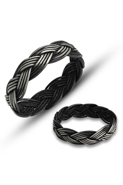 Gumush Gümüş Kazaziye Örgü Yüzük