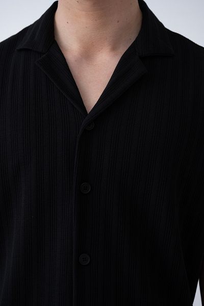 İLKCET MODA Ανδρικό πουκάμισο Oversize με λεπτή γραμμή