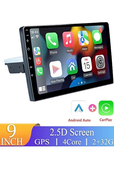 AGUILAS Ags-9002A 9inç Android 2gb Ram 32gb Hafıza Tek Din CarPlay Multimedya Oto Teyp Wi-Fi + Park Kamera