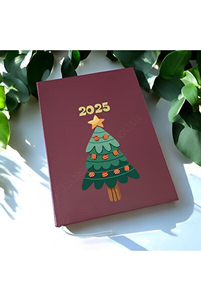 Hediye Gurmesi 2025 Yılı A5 Bordo Ajanda Defter - Düzenleyici Ajanda - 12 Ayl...