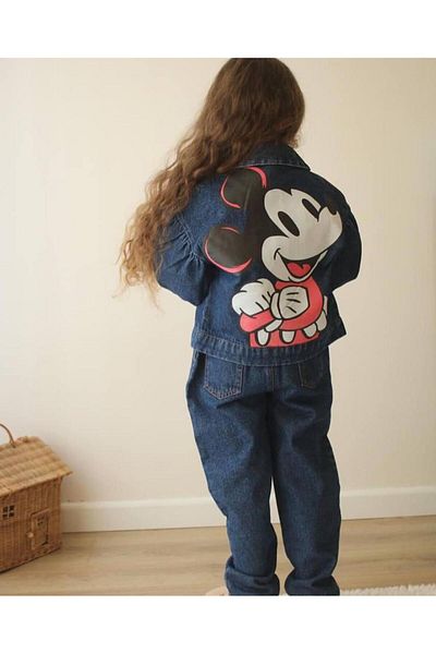 ipekkids Îmbrăcăminte pentru fete İPEKKİDS JEANS PANTALON JACHETĂ CAMĂȘĂ 3 PIECE COMBINE