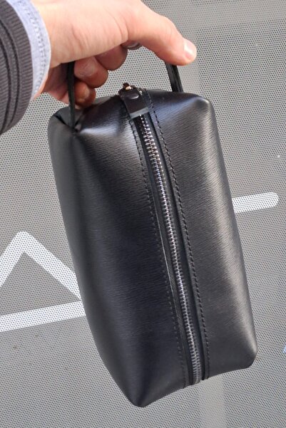 MAT Deri Hakiki Deri Erkek El Çantası Bakım Ve Aksesuar Çantası Dopp Kit 20x1...