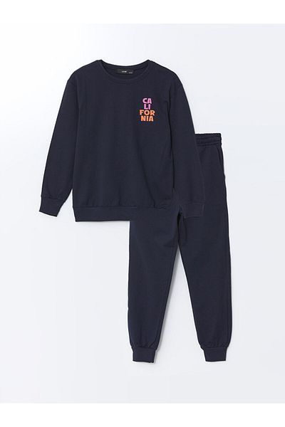 LC Waikiki Lcw Crew Neck Girl's Tracksuit Set