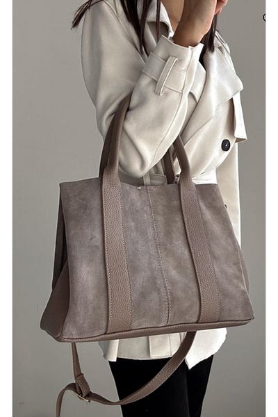 Afra Geantă de umăr și crossbody din piele de căprioară autentică