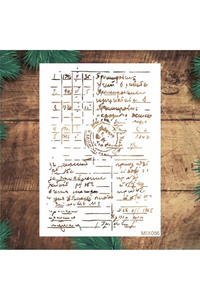 STENCİLTASARIM Stencil Tasarım MIX066 - Dekoratif Duvar, Eşya, Fayans,kumaş B...