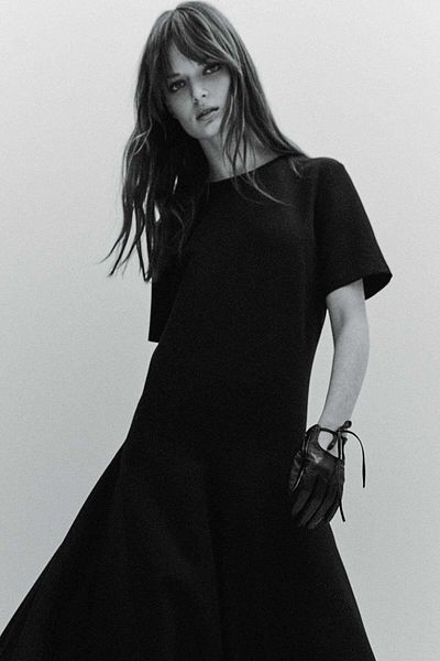H&M Flared-skirt twill dress