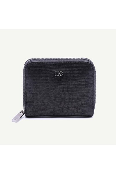 Uderra Leather محفظة صغيرة للنساء من الجلد الطبيعي باللون الأسود من Uderra - S1KC0122