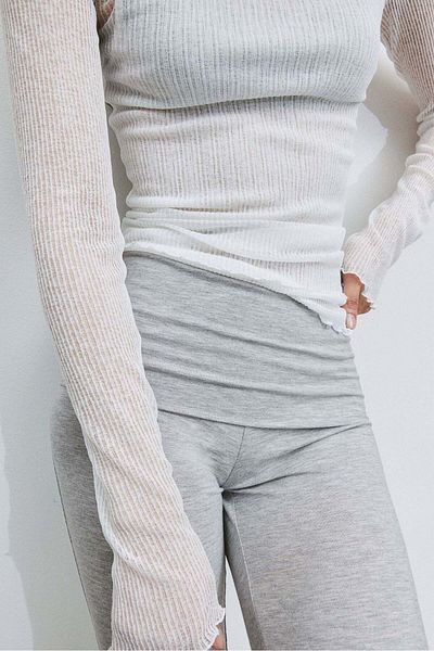 H&M Flared jersey trousers