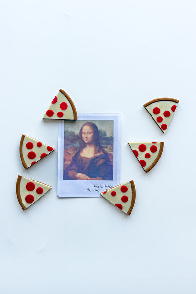 sin istanbul 6'lı Pizza Dilimleri Buzdolabı Magneti