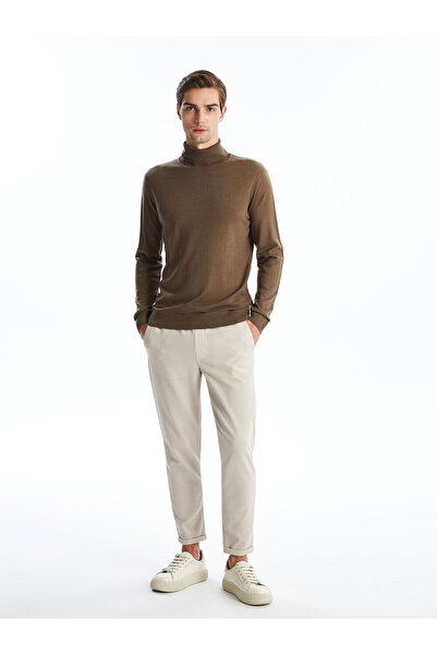 LC Waikiki Ανδρικό πλεκτό πουλόβερ με μακρυμάνικο λαιμόκοψη LCW Vision