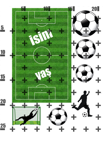 Lyroni Yenilebilir Şeker Kağıt Futbol Sahnesi Temalı Pasta Süsleme