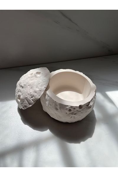 Louve Store Moon Shaped Decorative Box with Lid, Souvenirs, Full Moon