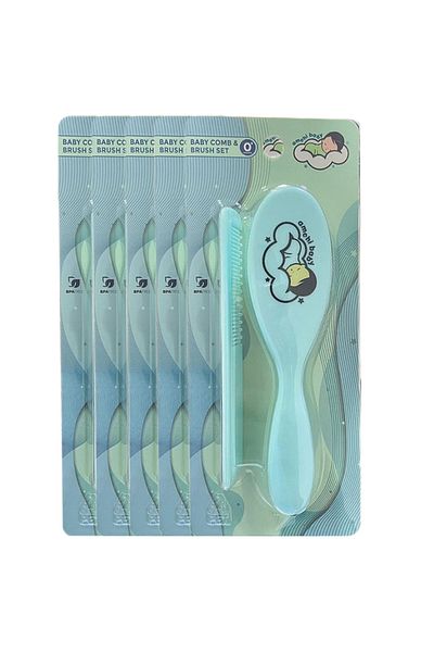 AMCHI BABY Baby Comb & Brush set-Pack of 5-Blue