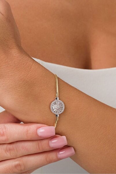 Sembol Gold Balık Sırtı Altın Trapez Baget Bileklik