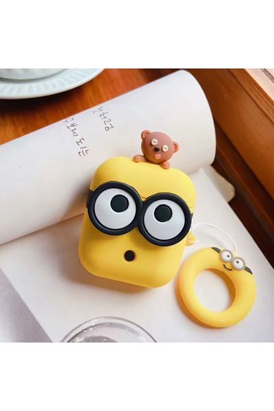 Go Aksesuar AirPods 1St Generation and 2. Thick Protective Silicone Case with Generation Compatible Toy Design