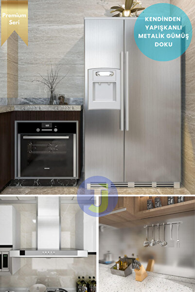 Technojet Kendinden yapışkanlı Metalik Folyo Mutfak Banyo Tezgah Duvar Dolap Masa Kaplama 60cmX100cm