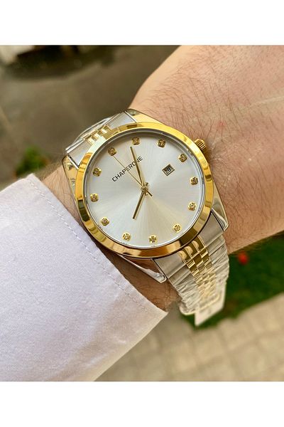 Reward Chaperone Brand Silver Color 3Atm Waterproof Men Wrist Watch