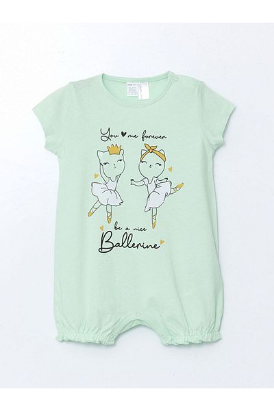 LC Waikiki New Season Crew Neck Printed Baby Girl Jumpsuit - S5Ld77Z1
