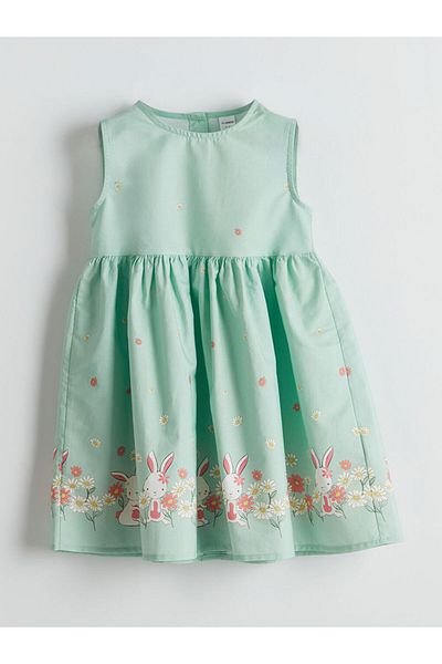 LC Waikiki Lcw Kids Crew Neck Girls Poplin Dress