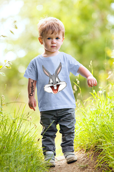 oneagılyazı Bugs Bunny Štampano Dete Oversize kroj T-shirt