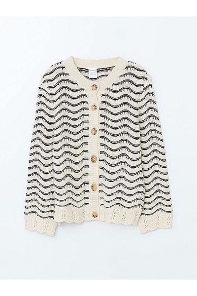 LC Waikiki LCW baby Crew Neck Baby Girl Knitwear Cardigan