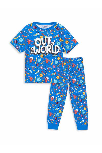 LC Waikiki Set de pijamale pentru copii LCW Kids, cu gâtul rotund, pentru băieți