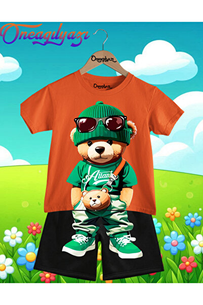 oneagılyazı Set de tricouri și pantaloni scurți supradimensionați pentru copi...
