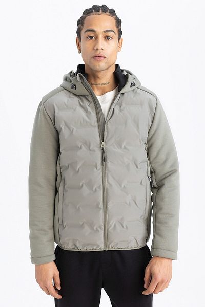 DeFacto DeFactoFit Slim Fit Slim Fit Kapuzenmantel mit Reißverschluss B2301AX25SP